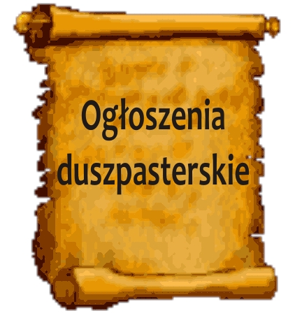 Znalezione obrazy dla zapytania ogłoszenia parafialne